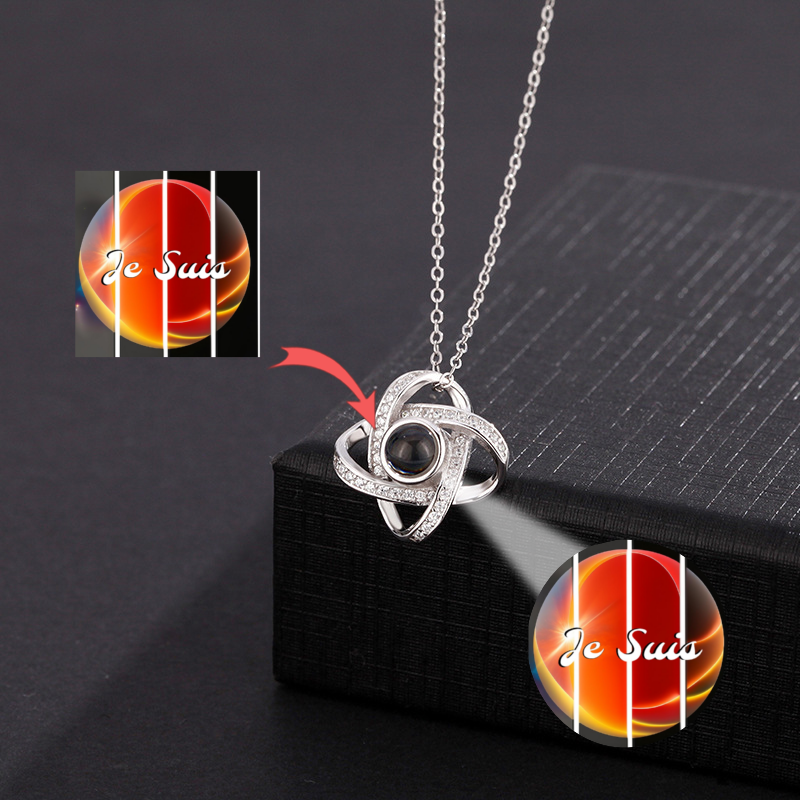 #79  Four-leaf Pendant Projection Necklace Clavicle Chain (INT) 2015 Double 111 Eclipse Tetrad 4